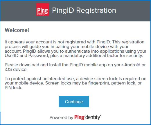 8. Open the PingID application and accept/allow access to the following. Please refer to the App Store information for details. Accept the Ping license agreement.