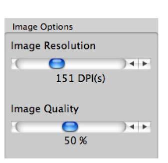 8. Choosing output quality and Size The Image resolution controls the size of the zoomed in (large) pages that are created. This is set at default to 150 DPI.