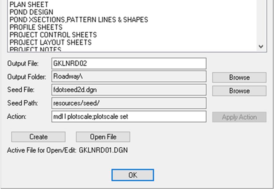 CTL Control File Choose the Roadway Design Files (DGN) File Group Select the File Type GEOPAK
