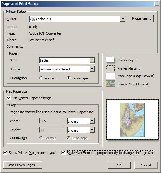 Figure 19. Page and Print Setup Figure 20. Export dialog 1.7 Saving your workspace To save your mapping workspace, select Save as from the File pull down menu.