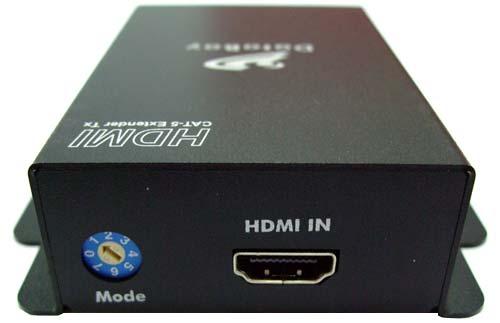 Panel Descriptions ET-HK0101-TC Front View HDMI IN: Connects to a HDMI source with a HDMI Male-Male cable here MODE: 0 = [Video] supports up to HDMI 1.3 output. [Audio] supports up to 7.