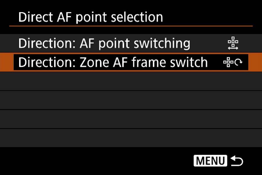 1 2 Detailed settings added to the EOS-1D X Mark II Detailed settings to assign [ONE SHOT SERVO] to the [Switch only when btn is held] [Switch each time btn is pressed] 128 AI