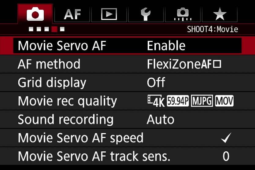 CONTENTS Chapter 1 Chapter 1 Chapter 2 Chapter 3 Chapter 4 Chapter 5 Chapter 6 Movie servo AF By using Dual Pixel CMOS AF, it is now possible to track the subject's movement with AF points and focus