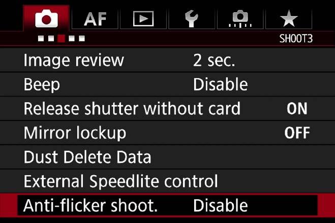 CONTENTS Chapter 1 Chapter 2 Chapter 3 Chapter 4 Chapter 5 Chapter 6 Anti-flicker shooting By controlling the shooting timing, this function makes it possible to reduce exposure and color