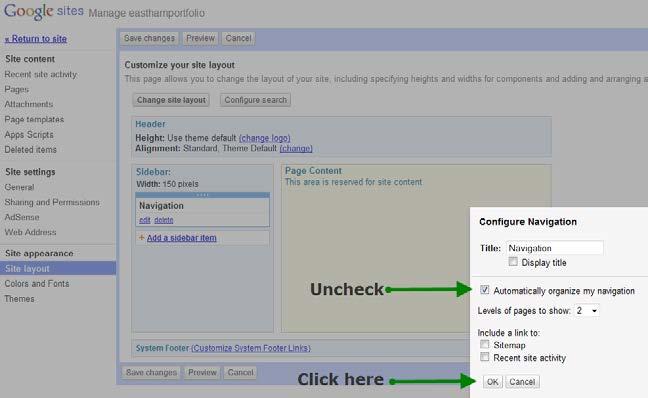 Customize Your Site Navigation Organize the navigation your way Click edit