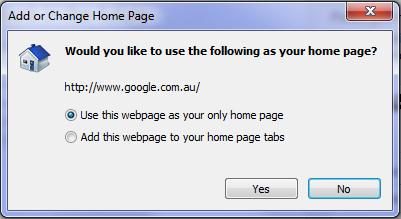 5) Make a decision regarding the webpage for your home page.