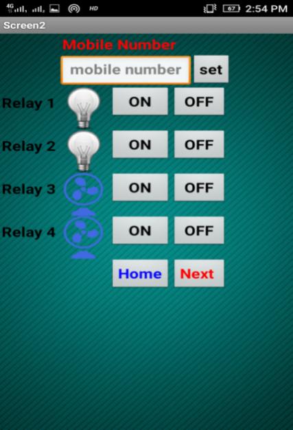 Figure 4 shows the working behind the home screen of the smart home application.