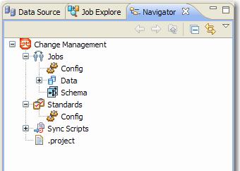 A group of administrators can share a set of project files by connecting it to a source code control system and using the Navigator.