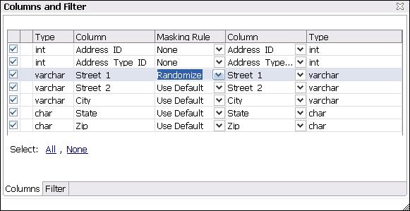 MASKING DATA Run the Database Masking Job To execute the data masking job 1. Click File > Save to save the job. 2. Click the Run Job icon in the upper right-hand corner of the screen. 3.