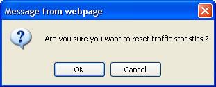 1. Click Reset Statistics --A warning message appears. 2. Click OK to confirm. 12.1.3.