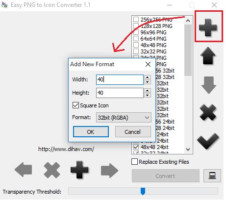 "Add new format" drop box is opened. In that, you can able to specify required Width and height for the resolution and also the format that you want. Click "ok".