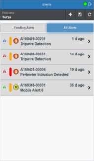 Mobile Console Alerts View Map View Video Interface SOP