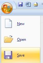 Create a New Word Document Start Microsoft Word. (Start Programs Microsoft Office Microsoft Word.) Click the Office Button, and select Save.