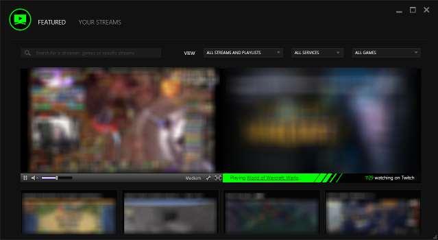 VIEWING STREAMS When you click on the View more featured streams link it will launch the discovery window.