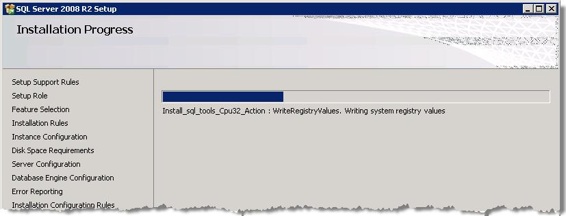 The Ready to Install page shows the SQL Server features that are about to be installed.