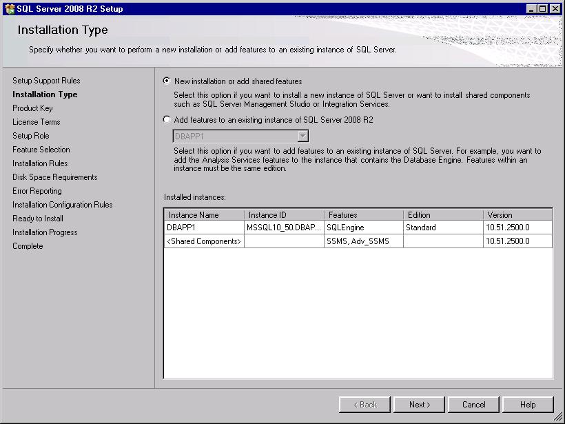 WinPM.Net 6.0 Installation Guide Installing SQL Server The input required for the Setup pages listed above is described in more detail where the pages occur in the following sequence of steps. 1.