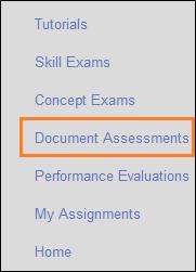 The Document Assessments page