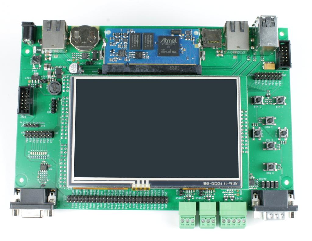 Application An evaluation board is available for the ICnova SAMA5D37 module. A Bundle of Icnova SAMA5D37 + ADB4003 is available as a starter kit with pre-installed Linux-OS.