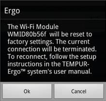 first perform a Factory Reset to reset the Wi-Fi Module.