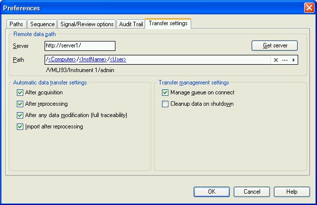 Basic Concepts 2 Preferences Preferences The Preferences dialog contains two tabs that are relevant to the Content Management system: the Transfer Settings tab and the Audit Trail tab.