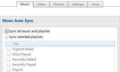 The player sync with Philips Songbird automatically.