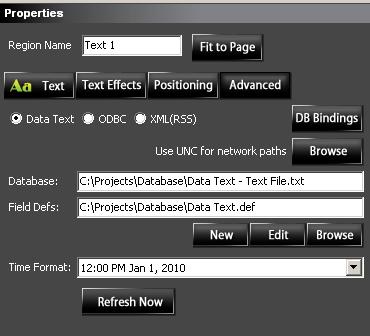 3.5 A Field Definition file that is already saved can be loaded by entering its path in the Field Defs box or can be browsed to, using the Browse button.