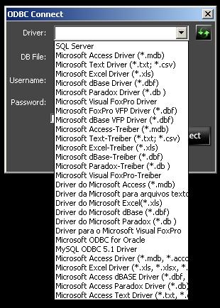 4.4.2.1 Driver Using the Driver drop-down menu, select the Driver for the type of Database that will be used.