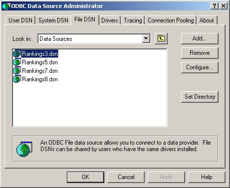 4.4.5 ODBC Data Sources Management Note: Advanced users accessing Drivers from outside of Noventri Suite need to have an understanding of how 32bit and 64bit Drivers are accessed.