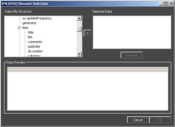 2 Creating a New Field Definition file 6.3.2.1 The Data File Structure panel contains a tree structure of the Data available within the Data Source.
