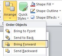 PowerPoint 2010 Foundation Page 122 The Send Backward command moves a layered object, one level down the layers. Save your changes and close the presentation.