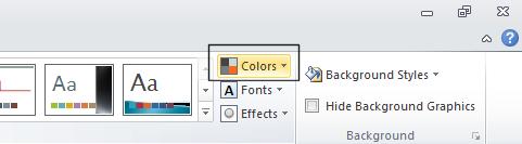 Save your changes and close the presentation. Modifying the theme colours Open a presentation called Modifying Designs.