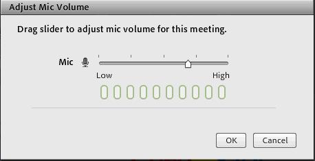 VI. Join Audio Conference After a Host starts an audio conference, a notification window appears to all attendees and the microphone button appears in the menu bar.
