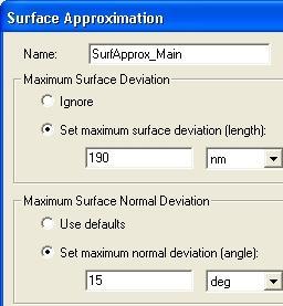 Modify Surface Approximation for Main Double click on mesh operation SurfApprox_Main In Element Length Based Refinement
