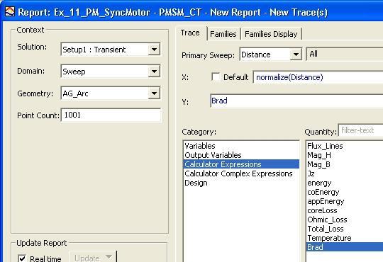 Plot Brad in Airgap To Plot Brad Select the menu item Maxwell 2D > Results > Create Field Report > Rectangular Plot In Report window, Trace tab Geometry: