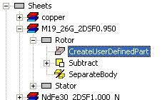 window Add Variables to Rotor Expand the history tree for the sheet Rotor Double click on the command CreateUserDefinedPart to 