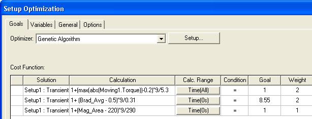 In Setup Optimization window, Change Calculation range for the