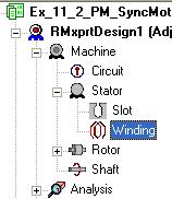 Select the tab Whole-Coiled to modify its