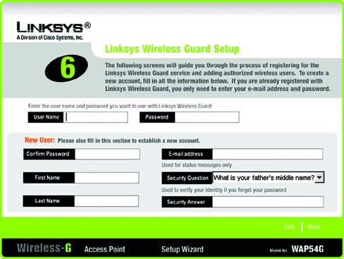 If you need help with setting up Linksys Wireless Guard, send an e-mail to wirelessguard@linksys.com or call 888-231-5506. 1.