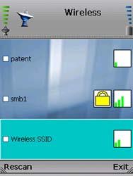 Wireless You have three choices, Set Wi-Fi, Profiles, and Hotspot. If you want to scan for wireless networks in your local area, select Set Wi-Fi.