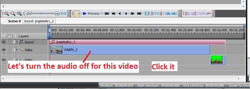 Adjusting the Volume Now that you have added audio, let s learn how to turn off the audio completely from your other videos in your timeline so that they won t bleed through (unless you want it to,