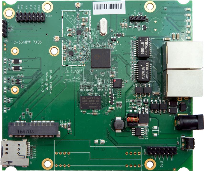 Multi-function QCA9531 Embedded Board with on-board Wireless 650MHz CPU / 2x FE Port / 1x Mini PCI-e / Designed for Dual Band Model: WPJ531 7A06 KEY FEATURES Qualcomm Atheros QCA9531 MIPS 24Kc 650MHz