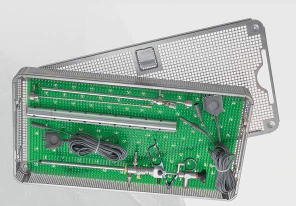 working channel 253-300-999 Sterilisation tubes for electrodes 600-485-555 Stainless Steel Tray, perforated, 480x254x55mm, with lid 600-281-003 Silicone mat, green, 440x230mm G44 Electrosurgical