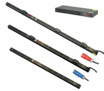 TELEMONITORED (PER PHASE) SOCKET STRIPS Main Catalog Measurement of current, voltage and power (apparent and true power) per phase and sum value Local display of current and voltage per phase and sum