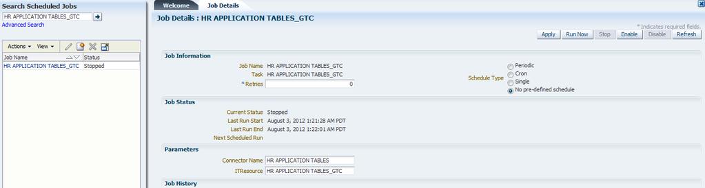 Search for HR APPLICATION TABLES_GTC task. 5.