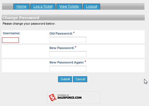 Once completed, your password will be changed and you will be redirected to the main menu.