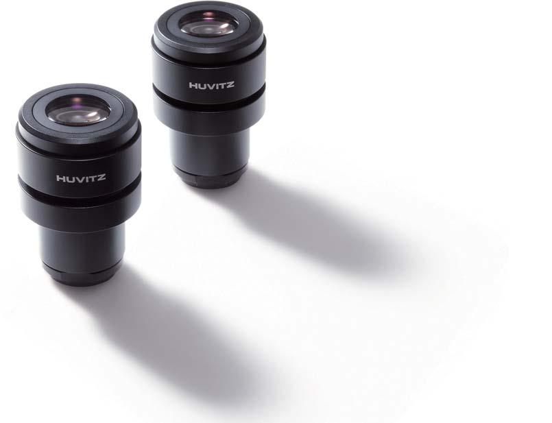 Interchangeable objective lens can adapt the microscope for any working environment.