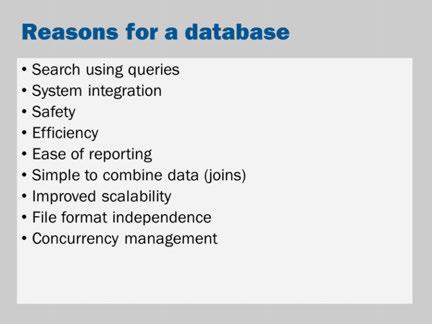 Why use a database?