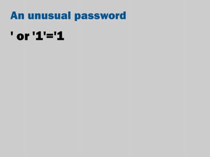But what happens if, instead of entering the password