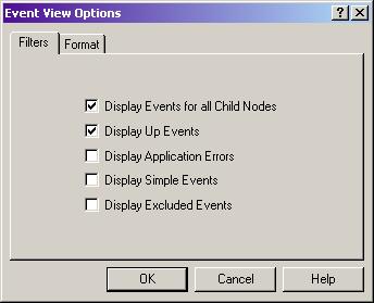 Event Details View Chapter 7 Main View Filtering Events You can control the types of Alarm objects displayed in this view using View > View Options or the context menu.
