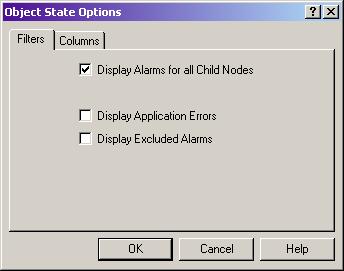 Chapter 7 Main View Object State View One difference that may be quickly seen in the Object State View is that Listener objects not associated with real Alarm objects may be seen.